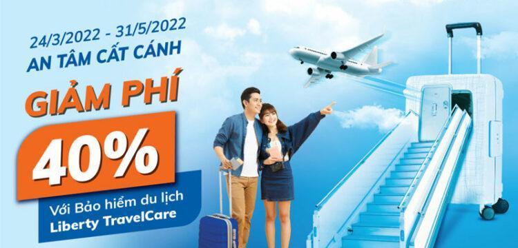 Ưu đãi 40% khi mua bảo hiểm Liberty TravelCare qua Sacombank