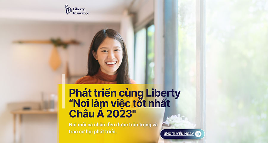 Cơ hội gia nhập Bảo hiểm Liberty – thương hiệu 20 năm uy tín với giải thưởng khu vực. Chuyên viên Kinh doanh quản lý đại lý/dealer, thúc đẩy doanh số và phát triển đối tác. Đãi ngộ toàn diện, đào tạo phát triển – gửi hồ sơ ngay hôm nay!